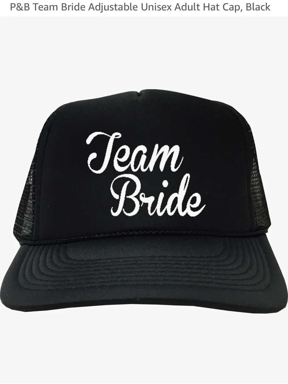 Team Bride Black Trucker Hat